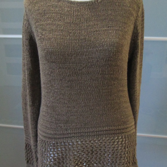 BCBGMaxAzria Sweaters - *SOLD* BCBG Max Azria Open Weave Long Bell Sleeve